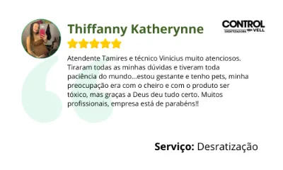 Avaliação de cliente da ControlVell