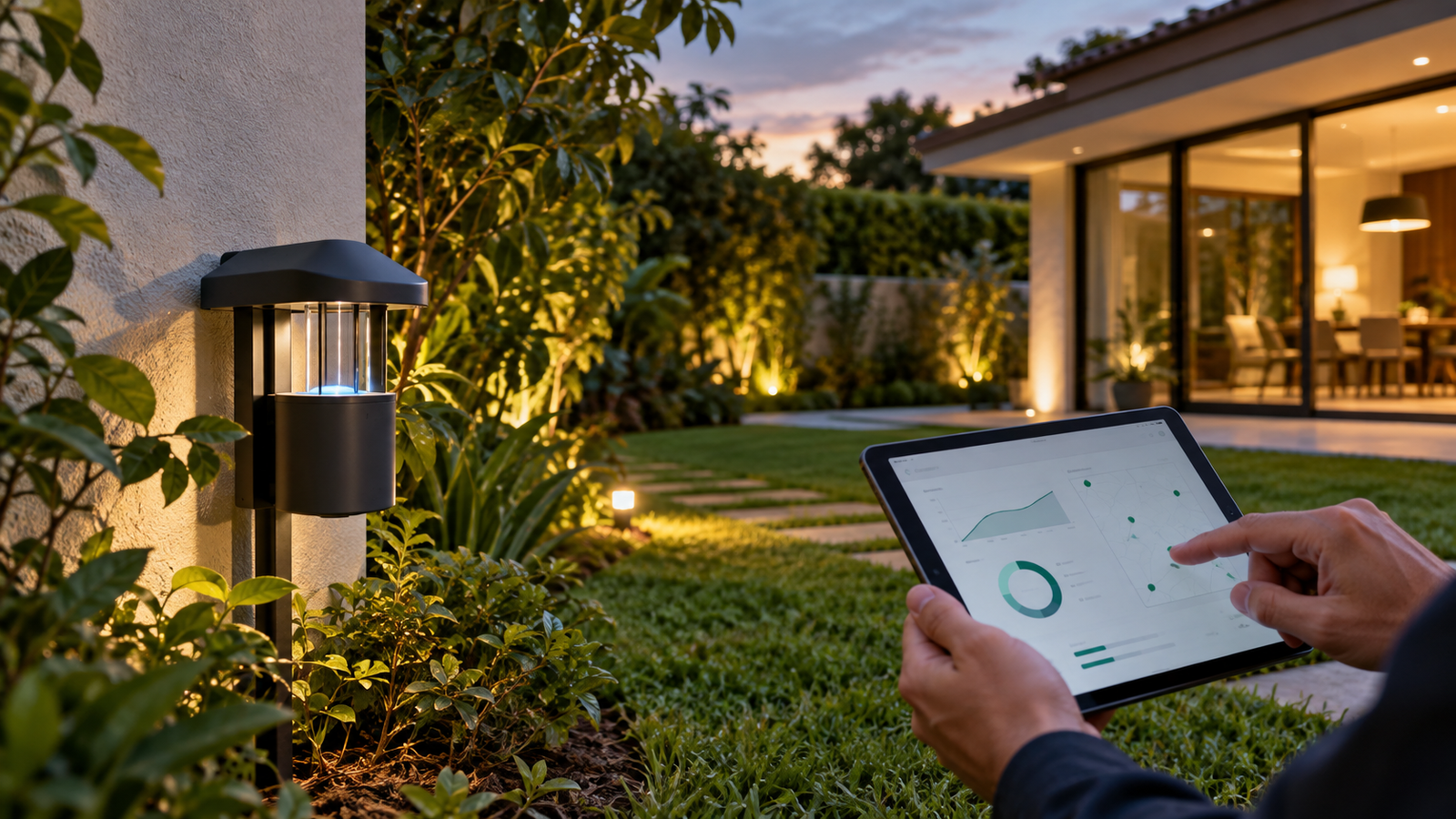 Estação de monitoramento de pragas em residência